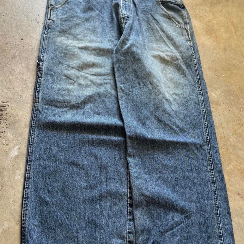 Baggy Carpenter Girbaud Wide Leg Denim Jeans Surf Summer Vintage Y2K 40x32 - Picture 6 of 8